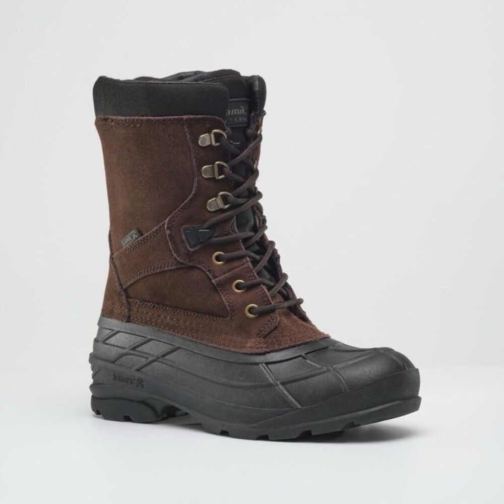 Kamik Men's The Nation Plus Winter Boot Dark Brown Size 10- WK001.0X- Dark Brown